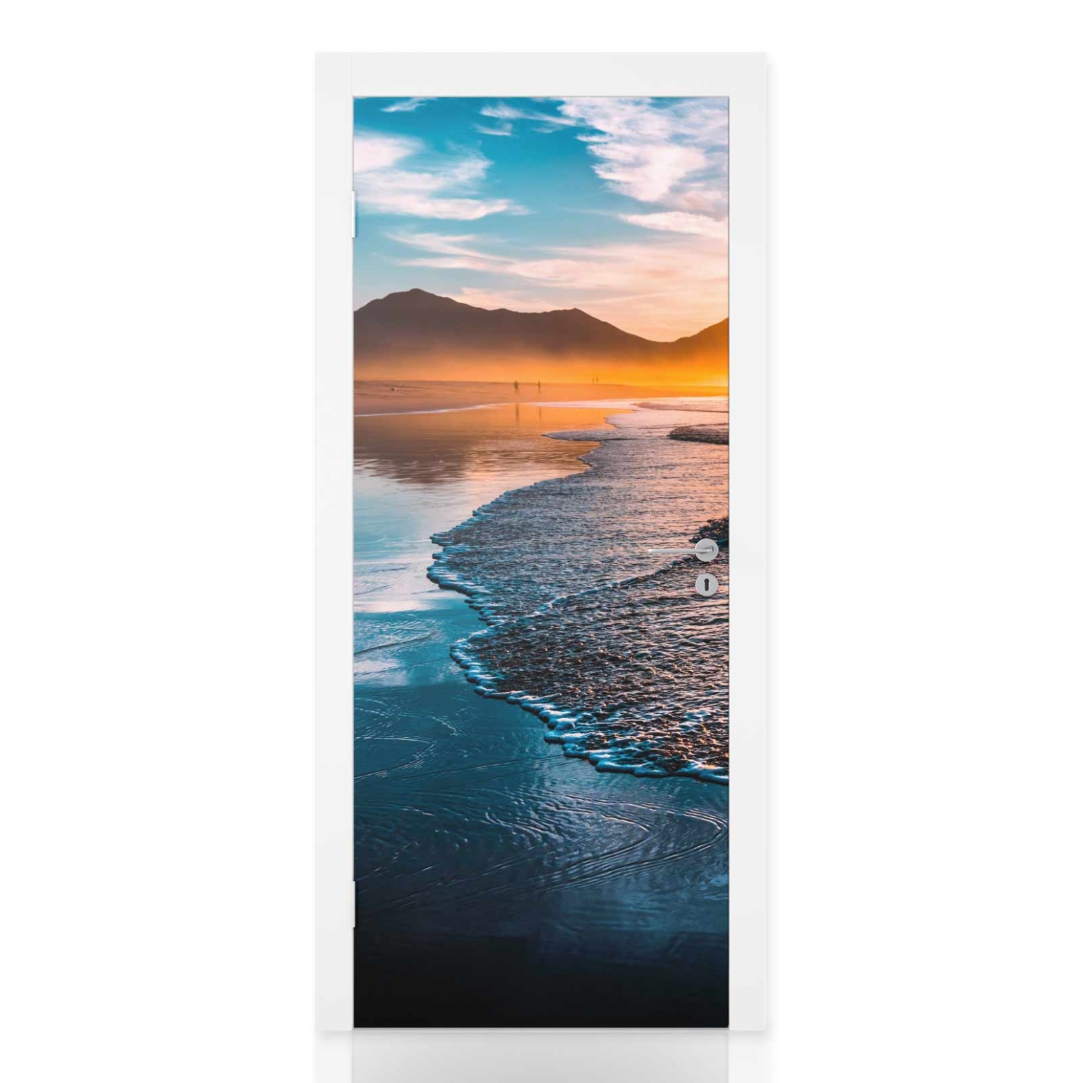 Türfolie Sonnenuntergang am Strandpanorama Hauptbild