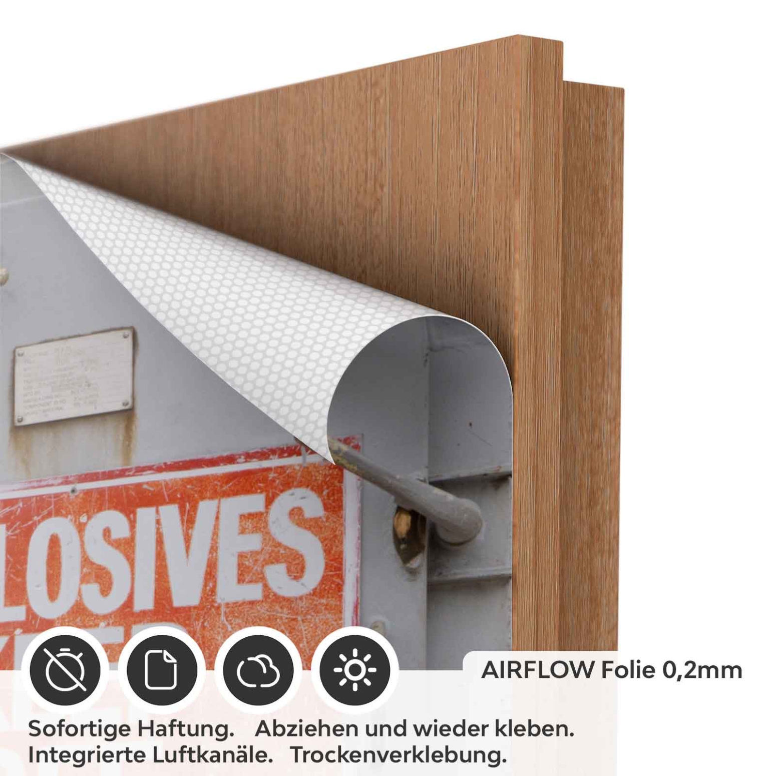 Türfolie Stahltür Optik AIRFLOW Folie
