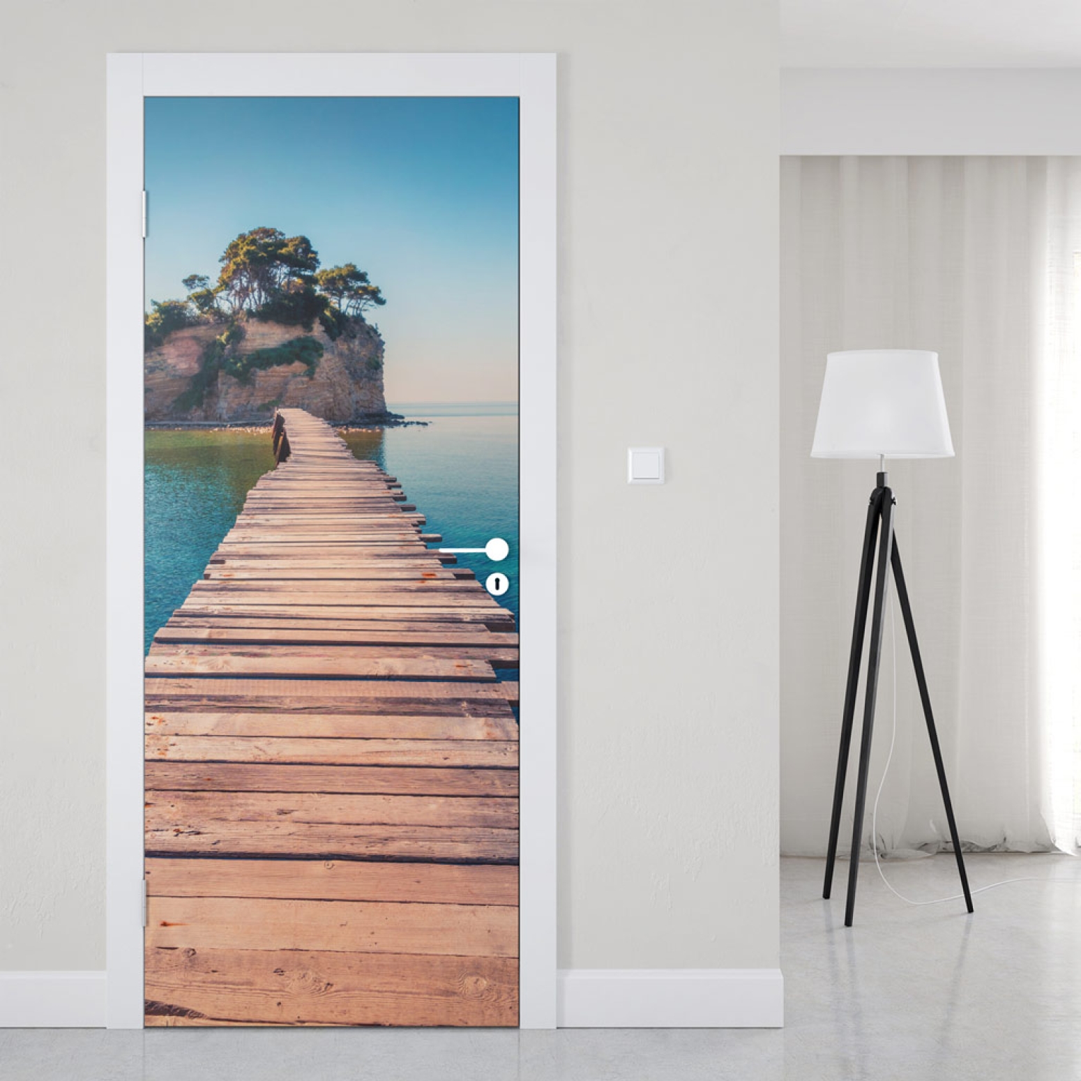 Türfolie Steg über das Meer Artikelbild 1