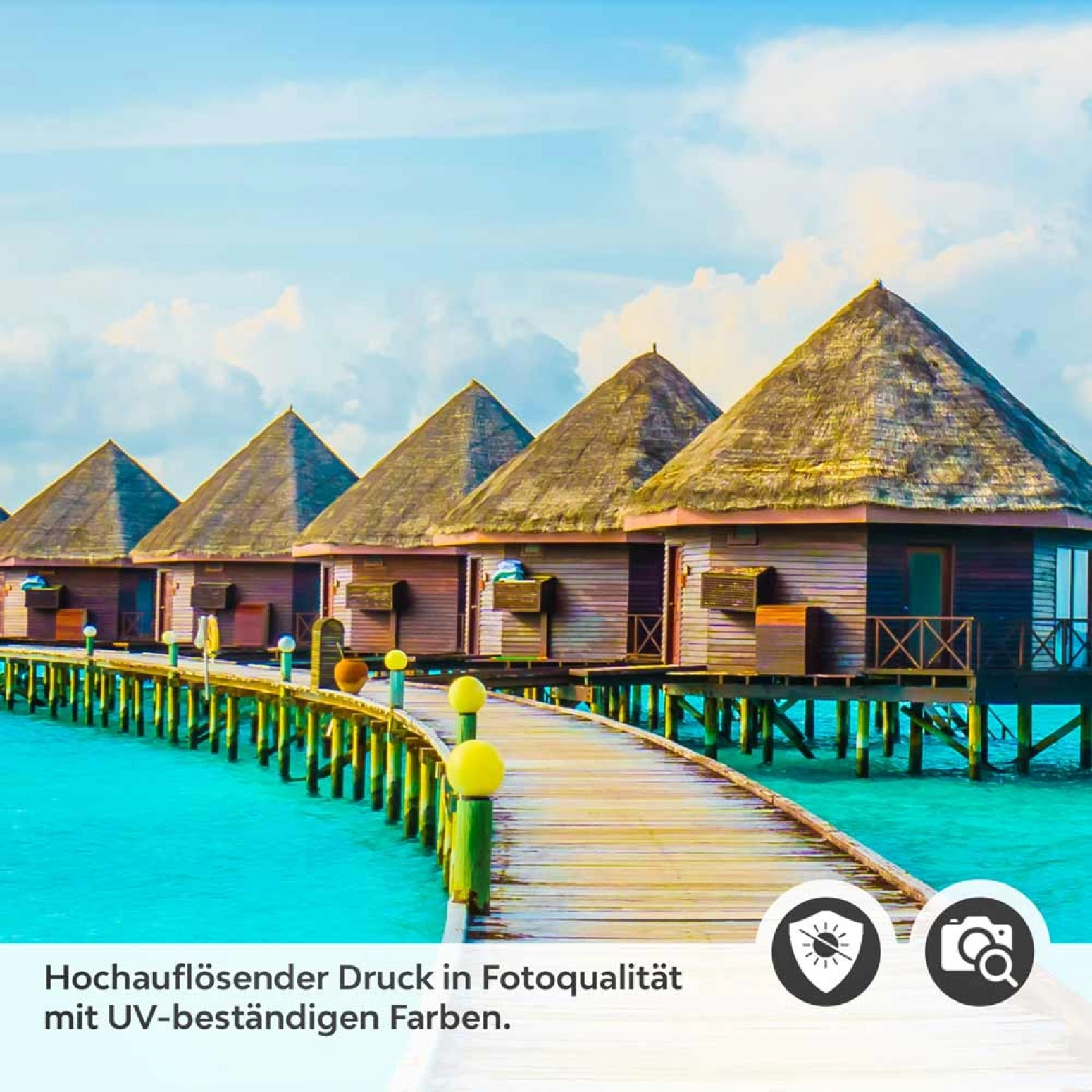 Türfolie Steg zu den Bungalows Detailbild 2