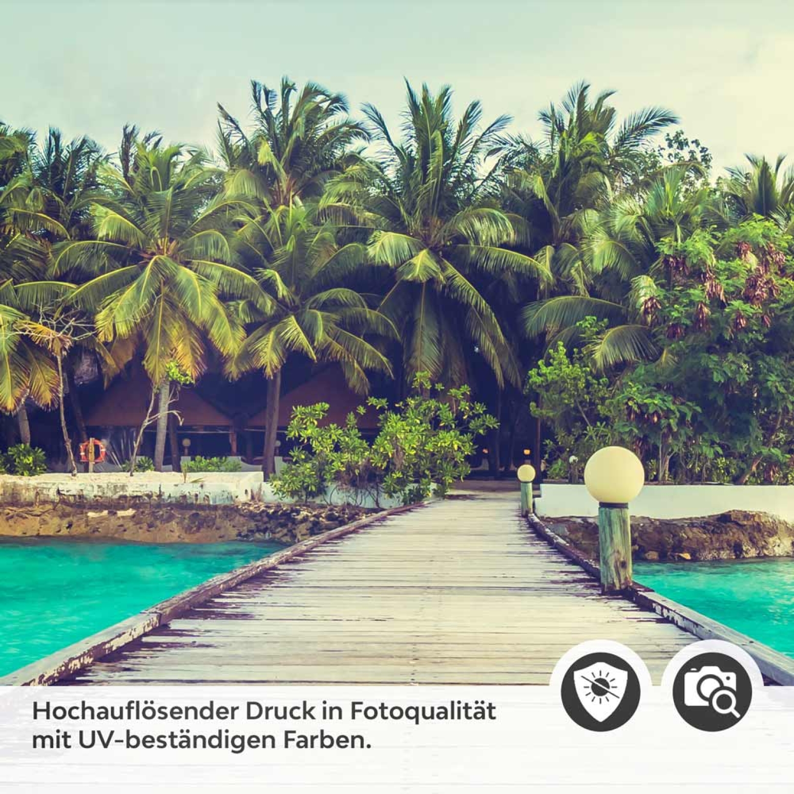 Türfolie Steg zur Insel Detailbild 2