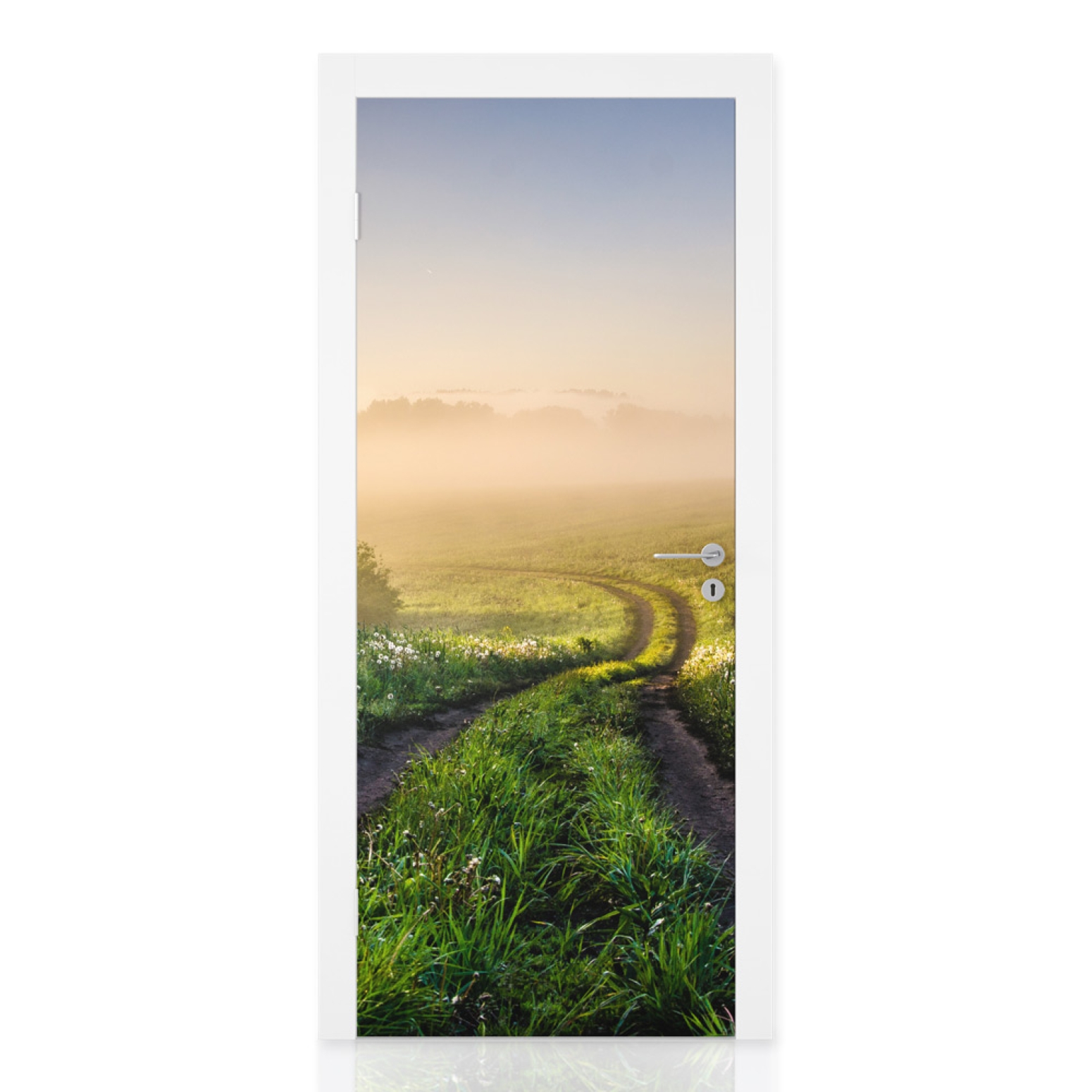 Türfolie Weg in landschaftlicher Idylle Hauptbild 1