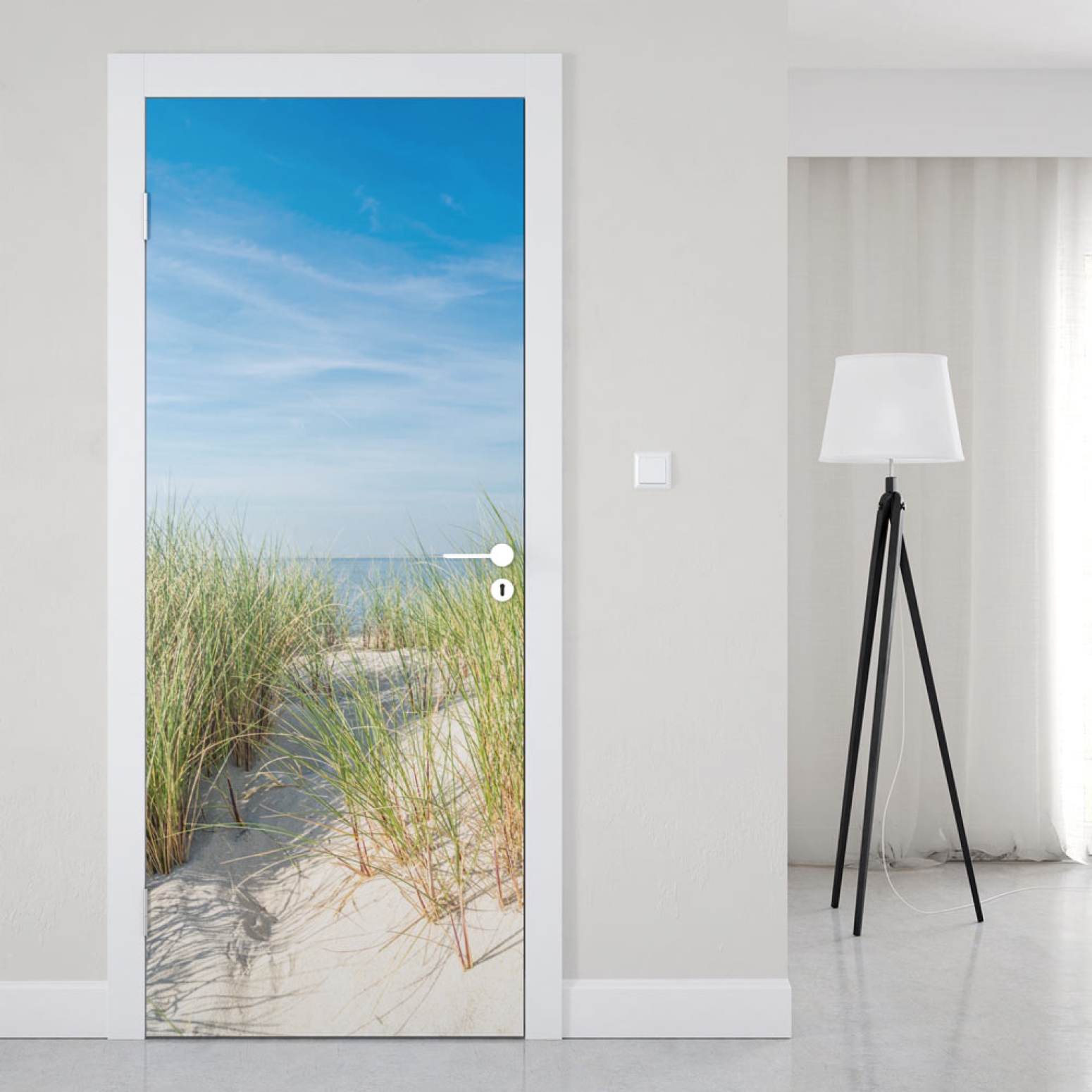 Türfolie Weg zum Strand in der Ostsee