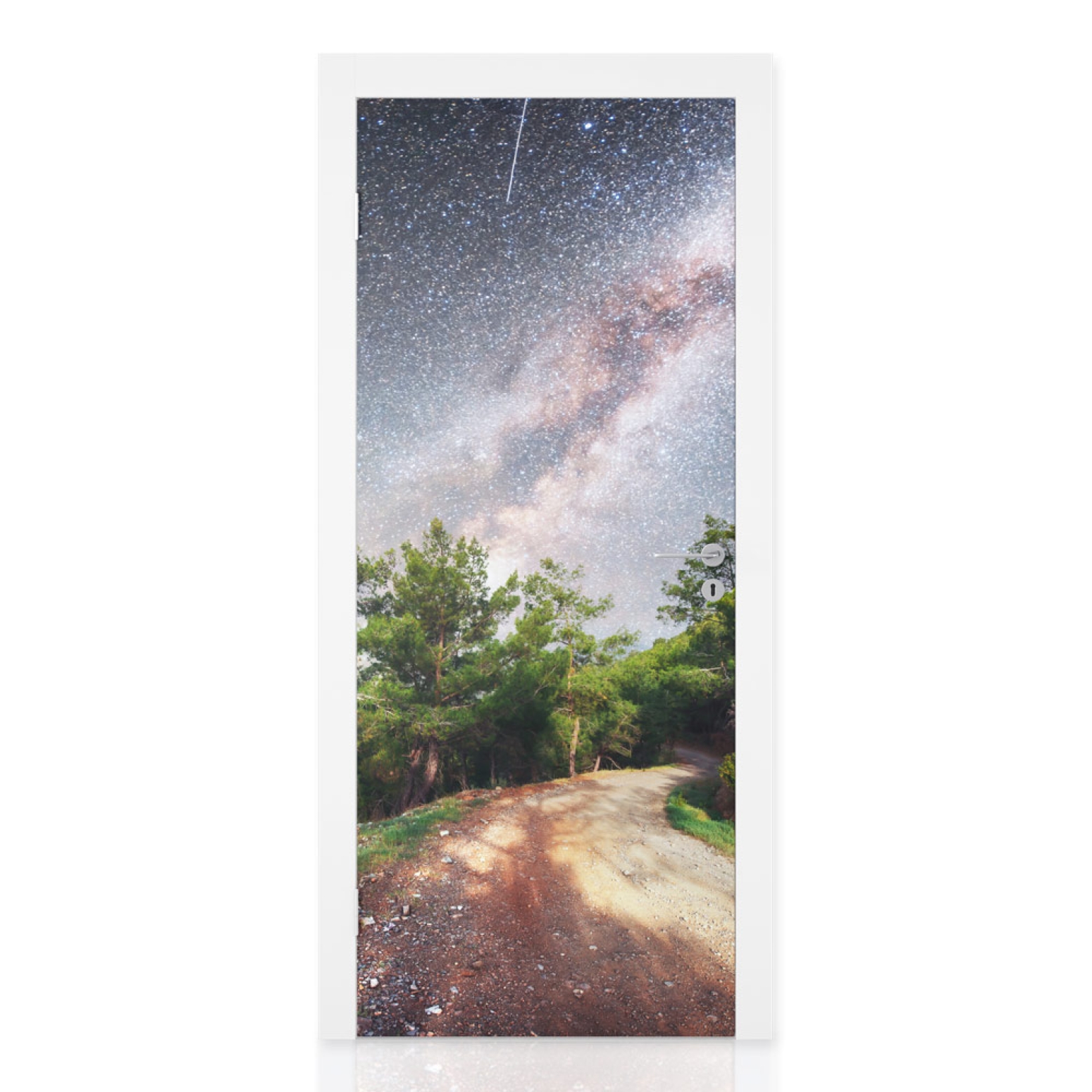 Türfolie Spaziergang unter Sternenhimmel Hauptbild 1