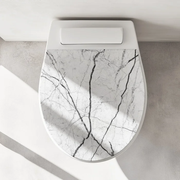 Wc-Deckel Aufkleber origineller Marmoroptik Artikelbild 1