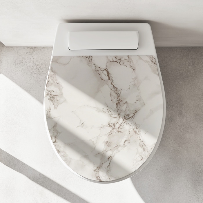 Wc-Deckel Aufkleber beiger Marmoroptik Artikelbild 1
