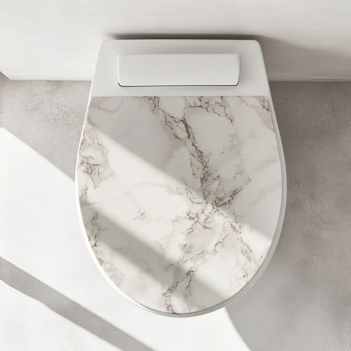 Wc-Deckel Aufkleber beiger Marmoroptik Artikelbild 1