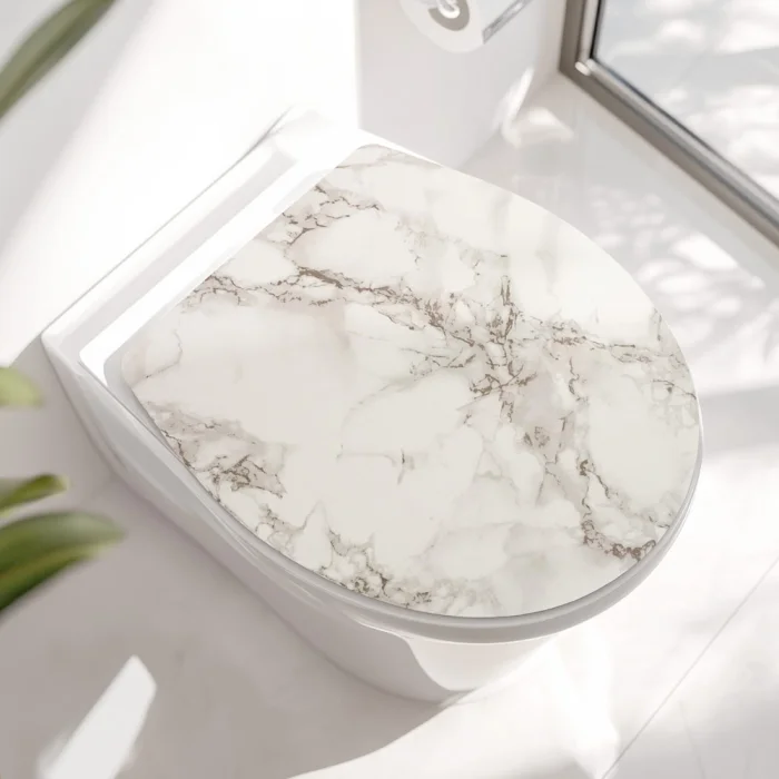 Wc-Deckel Aufkleber beiger Marmoroptik Hauptbild