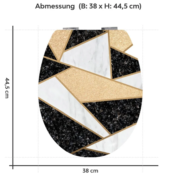 Wc-Deckel Aufkleber Marmor Mosaik Variante 38 x 44 cm