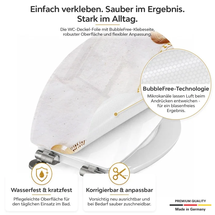Wc-Deckel Aufkleber Shell & Starfish Detailbild 1