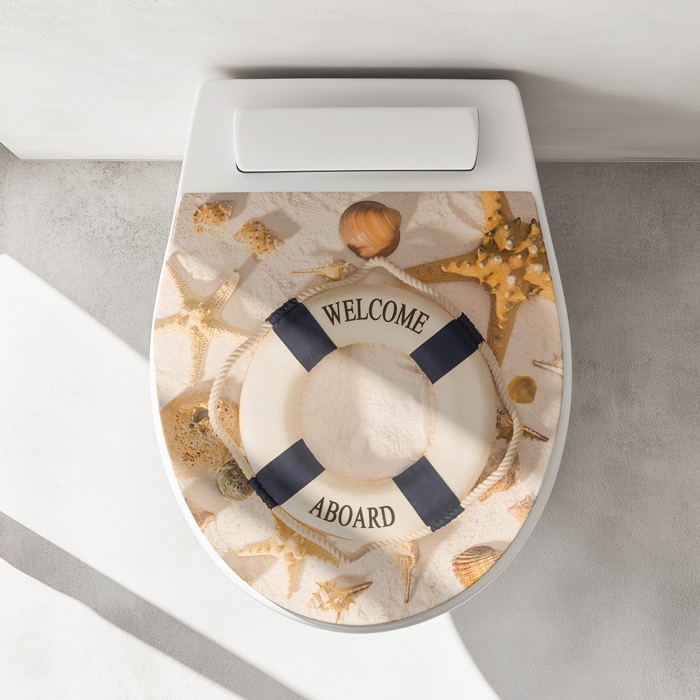 WC-Deckel Aufkleber Willkommen an Board Artikelbild 1