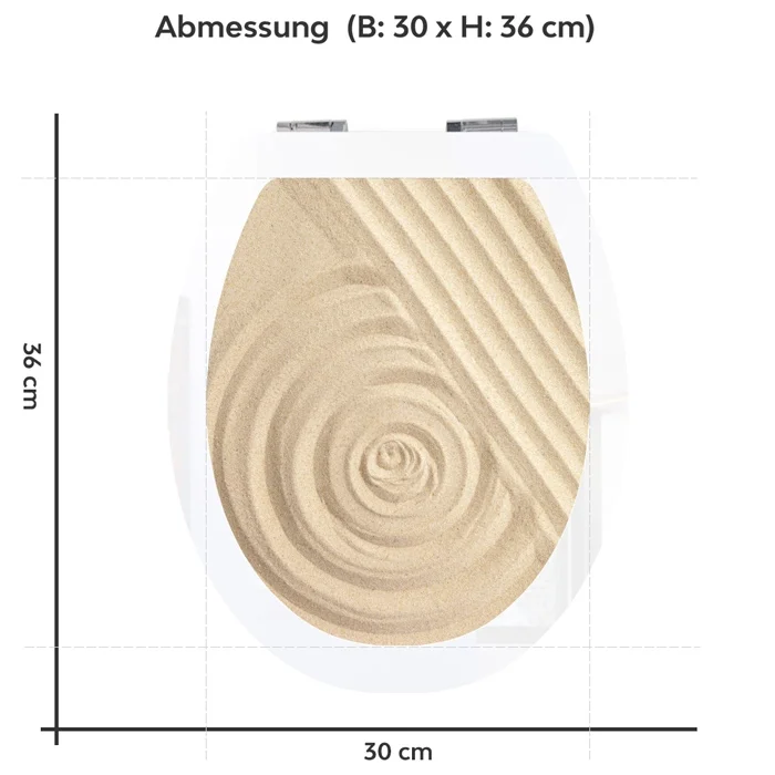 WC-Deckel Aufkleber Harmonie & Balance Variante 30 x 36 cm