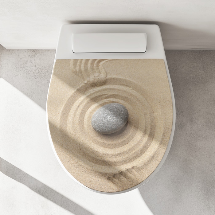 WC-Deckel Aufkleber Zen & Sand Artikelbild 1