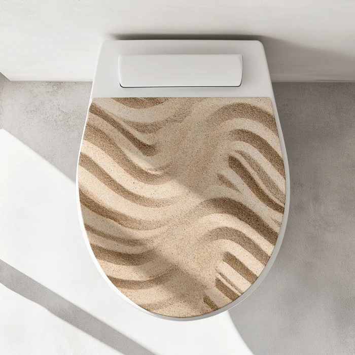 WC-Deckel Aufkleber Linien im Sand Artikelbild 1