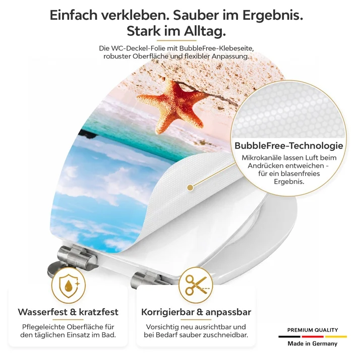 WC-Deckel Aufkleber Seestern am Meer Detailbild 1