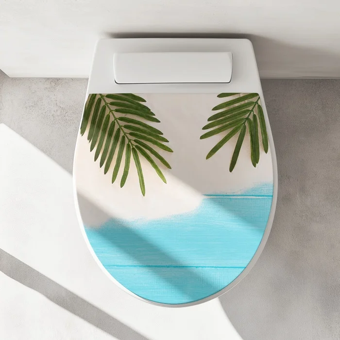 WC-Deckel Aufkleber karibisches Flair Artikelbild 1