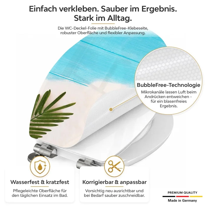 WC-Deckel Aufkleber karibisches Flair Detailbild 1