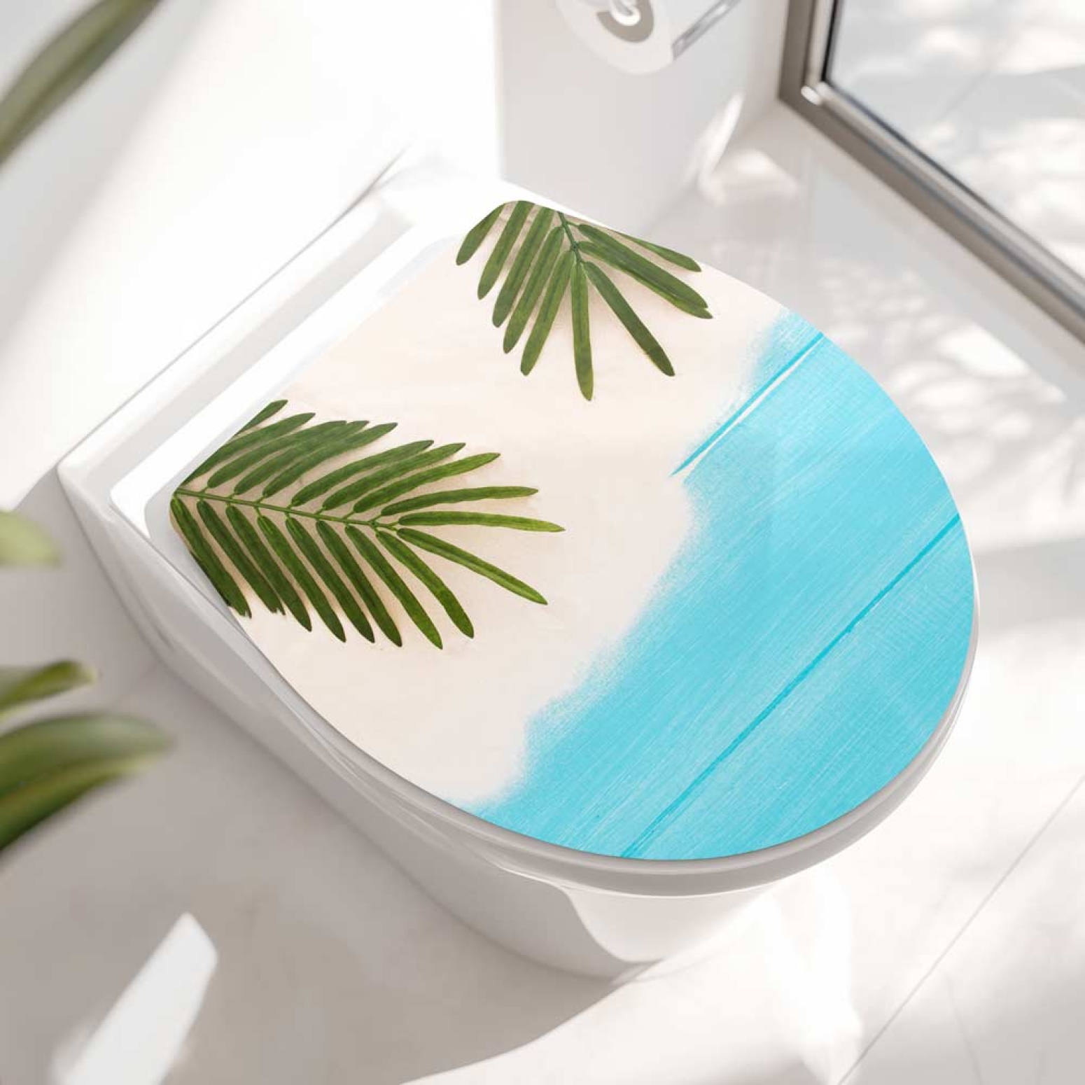 WC-Deckel Aufkleber karibisches Flair