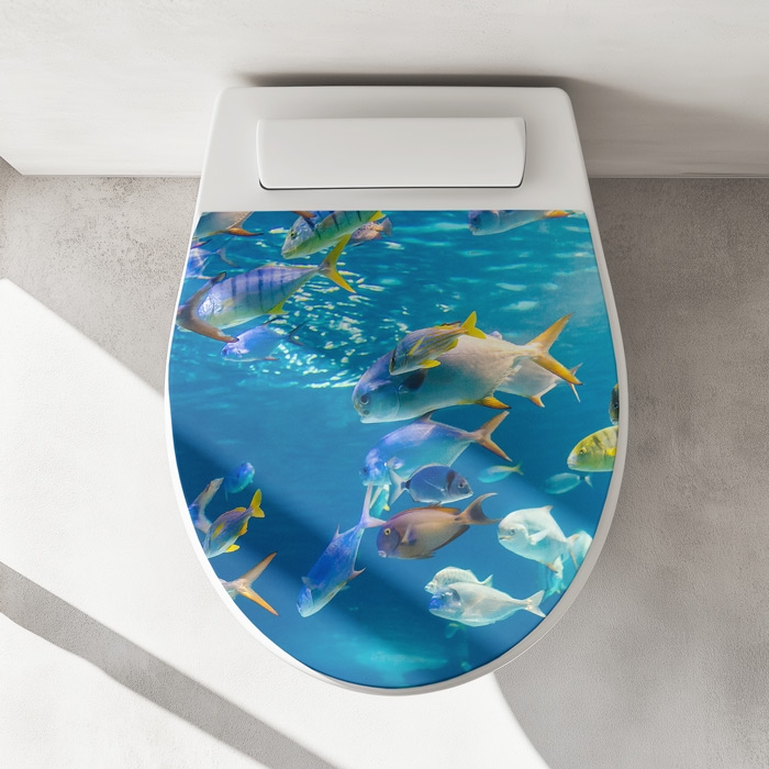 WC-Deckel Aufkleber Meeresfische Artikelbild 1