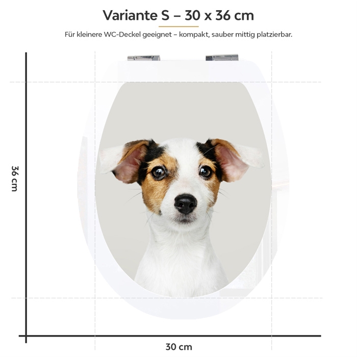 WC-Deckel Aufkleber Jack Russell Terrier Variante 30 x 36 cm
