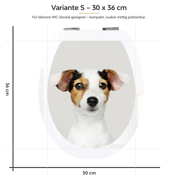 WC-Deckel Aufkleber Jack Russell Terrier Variante 30 x 36 cm
