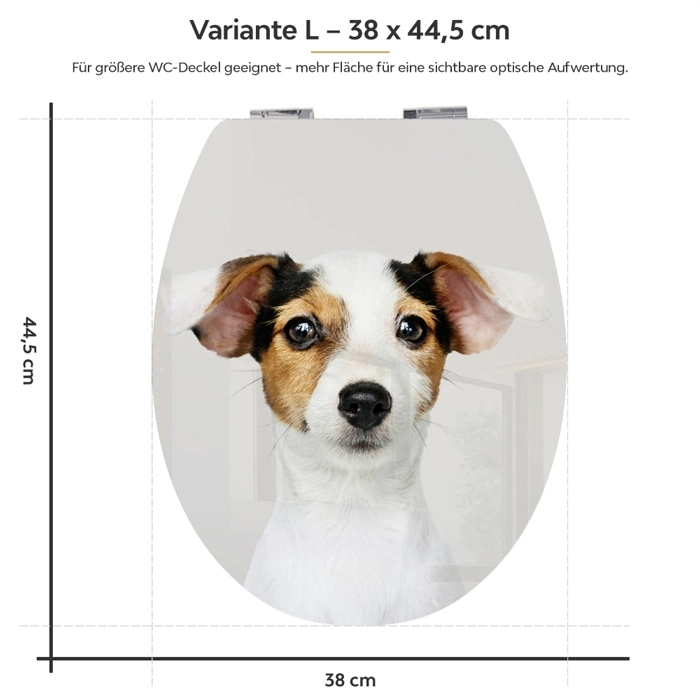 WC-Deckel Aufkleber Jack Russell Terrier Variante 38 x 44 cm