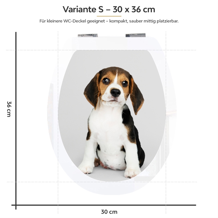 WC-Deckel Aufkleber Beagle Variante 30 x 36 cm
