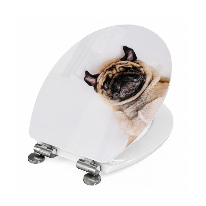 WC-Deckel Aufkleber Mops Artikelbild 2