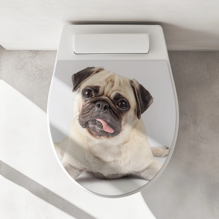 WC-Deckel Aufkleber Mops Puppy Artikelbild 1
