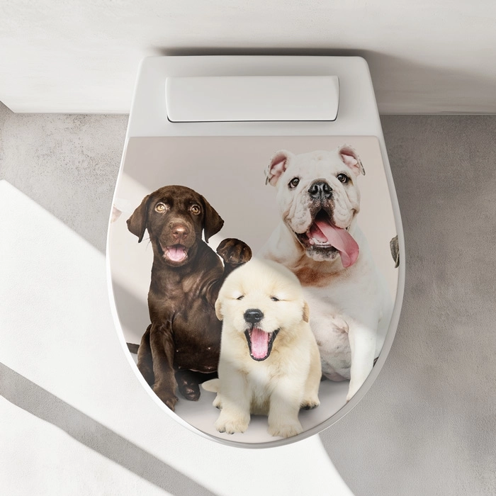 WC-Deckel Aufkleber Welpen Gang Artikelbild 1