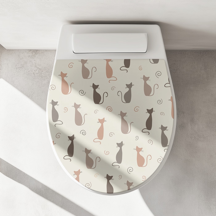 WC-Deckel Aufkleber Cat Lady Artikelbild 1