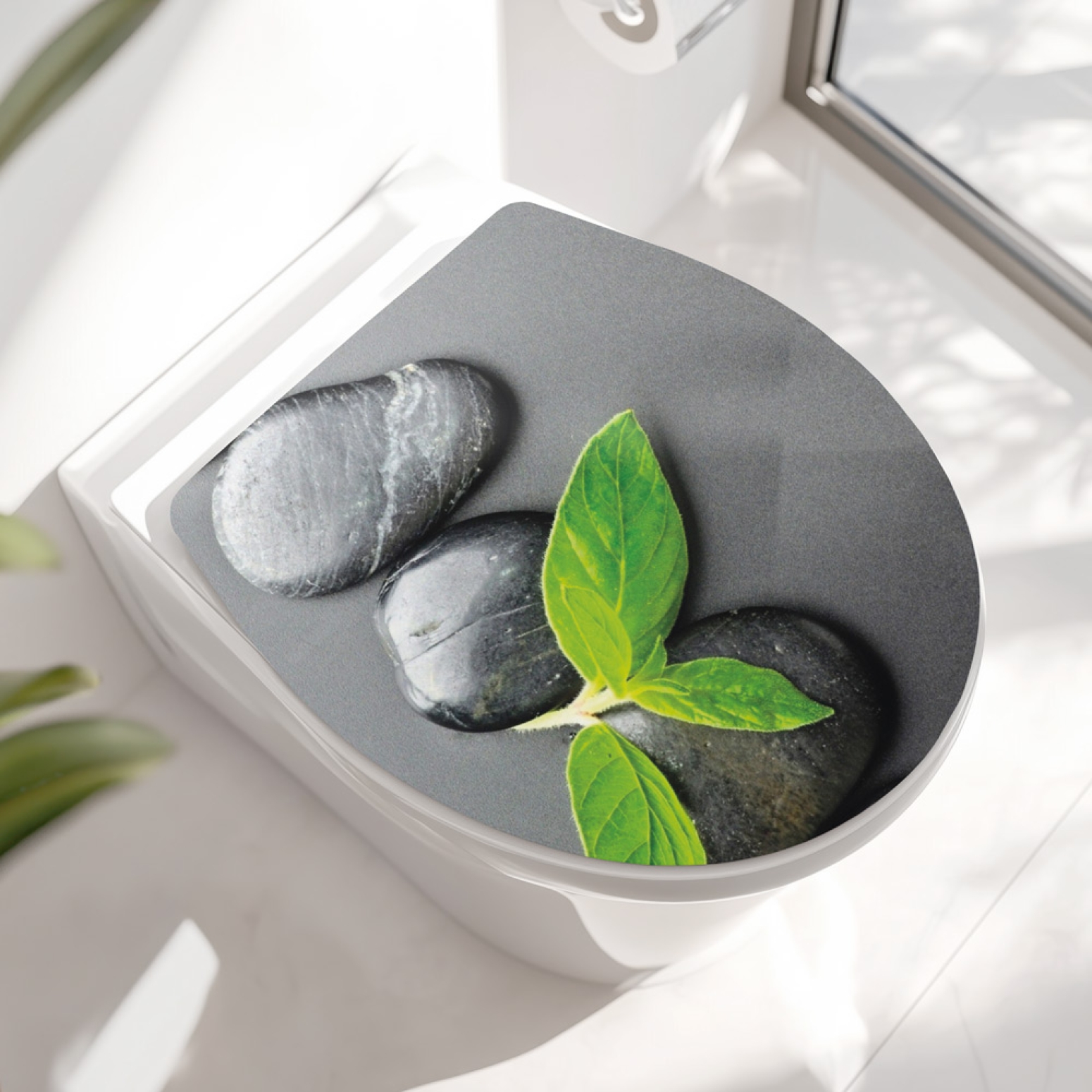 WC-Deckel Aufkleber Spa & Stones