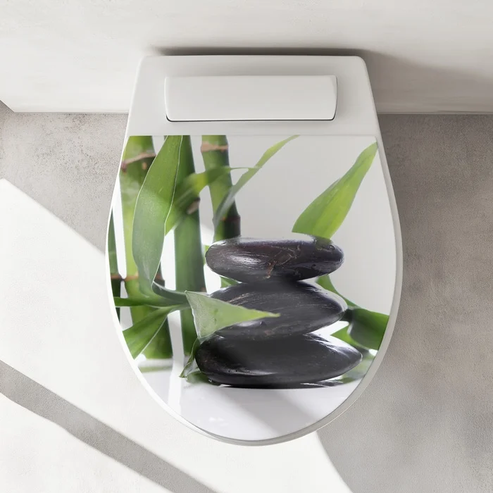 Wc-Deckel Aufkleber Wellness Zen Steine Artikelbild 1