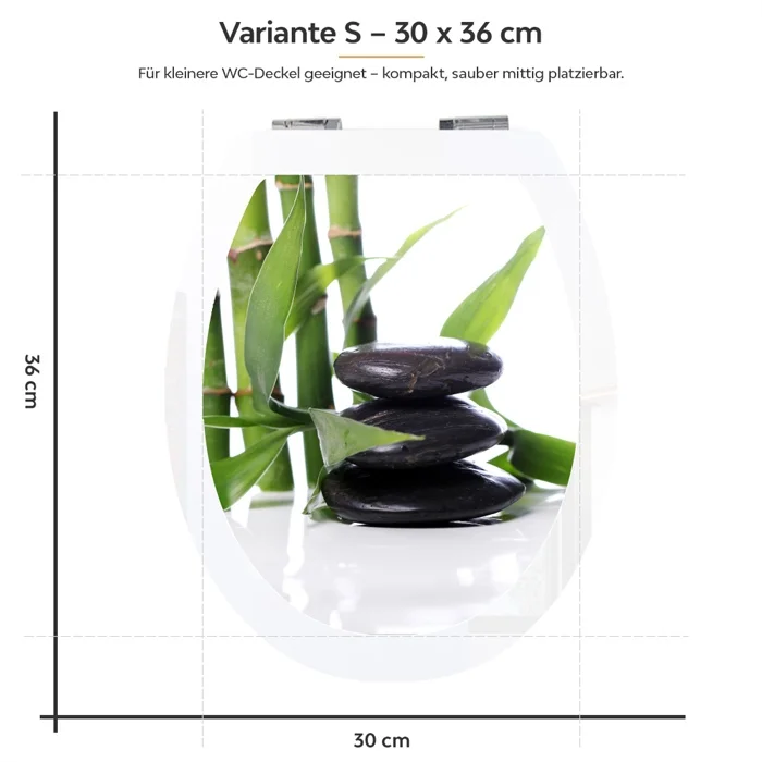 Wc-Deckel Aufkleber Wellness Zen Steine Variante 30 x 36 cm