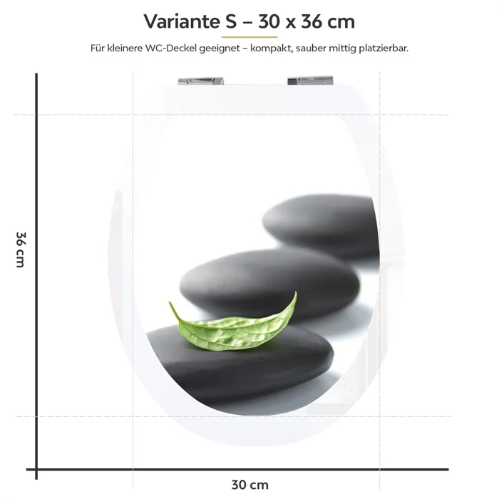 Wc-Deckel Aufkleber Spa Natursteine Variante 30 x 36 cm