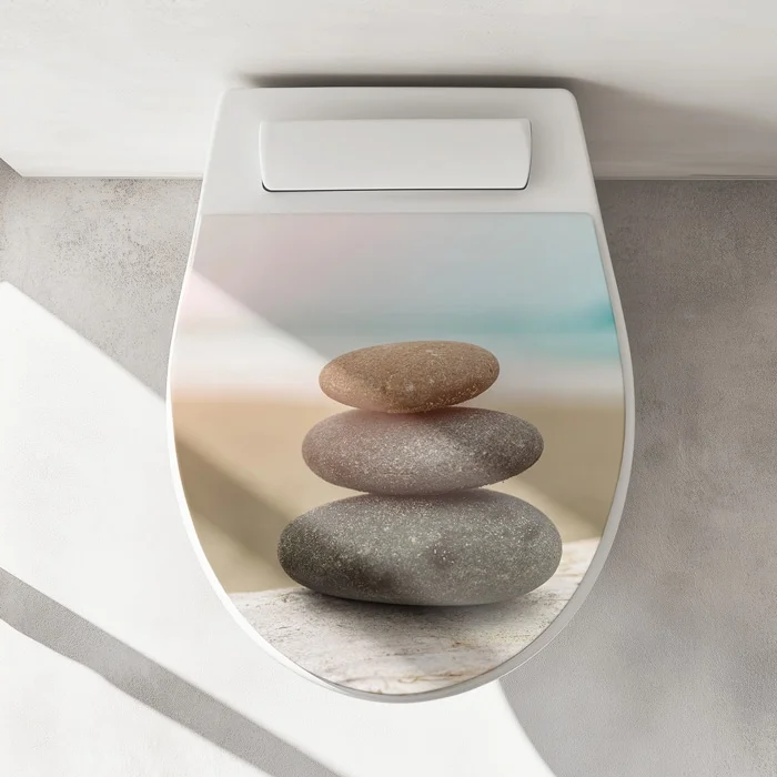 Wc-Deckel Aufkleber harmonische Zen Steine Artikelbild 1
