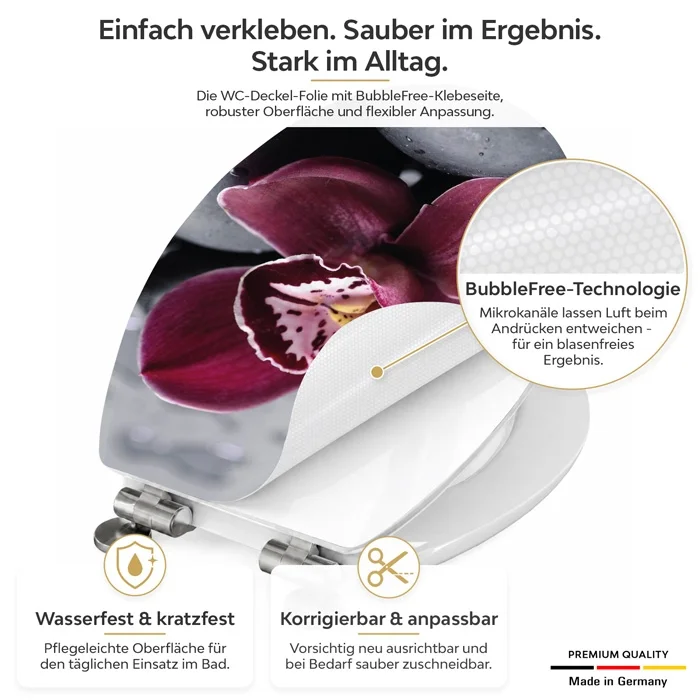 Wc-Deckel Aufkleber Orchidee Detailbild 1