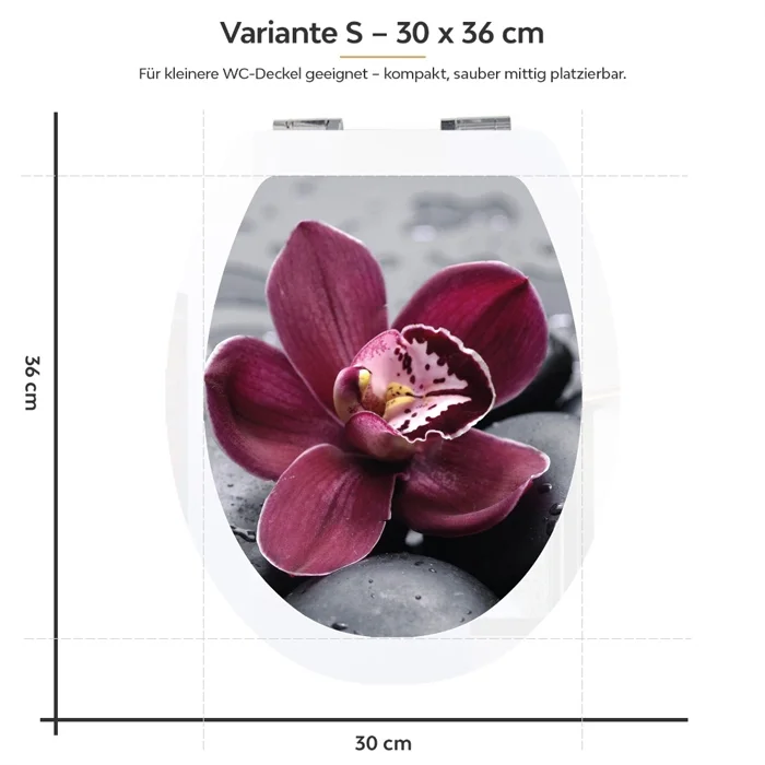 Wc-Deckel Aufkleber Orchidee Variante 30 x 36 cm