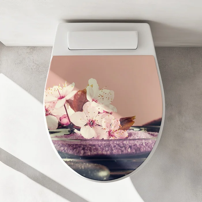 Wc-Deckel Aufkleber pink Orchidee Artikelbild 1