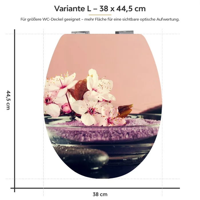 Wc-Deckel Aufkleber pink Orchidee Variante Variante 38 x 44 cm