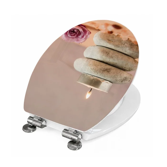 Wc-Deckel Aufkleber Candle Zen Stones Artikelbild 2