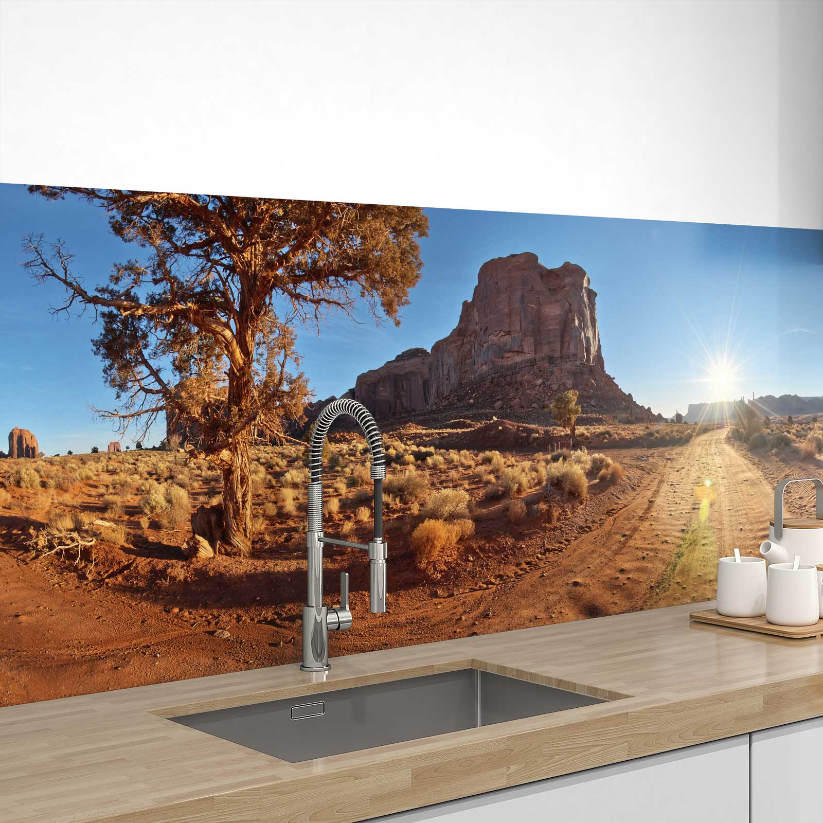 Küchenrückwand Folie Wüste Panorama