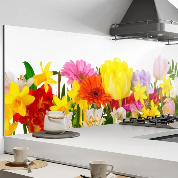Küchenrückwand Aluverbund Blumenstrauss Bild 1