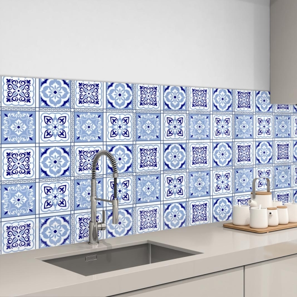 Küchenrückwand Aluverbund Bohemia Tiles Blue Bild 3