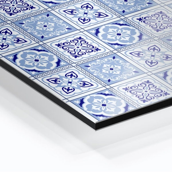 Küchenrückwand Aluverbund Bohemia Tiles Blue Bild 1