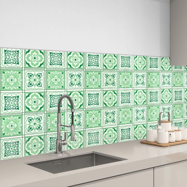 Küchenrückwand Aluverbund Bohemia Tiles Green Bild 3