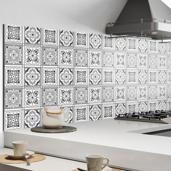 Küchenrückwand Aluverbund Bohemia Tiles Grey Bild 2
