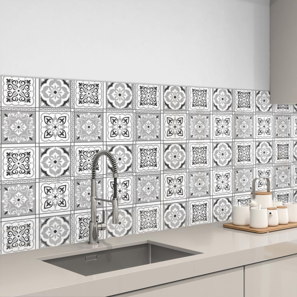 Küchenrückwand Aluverbund Bohemia Tiles Grey Bild 3
