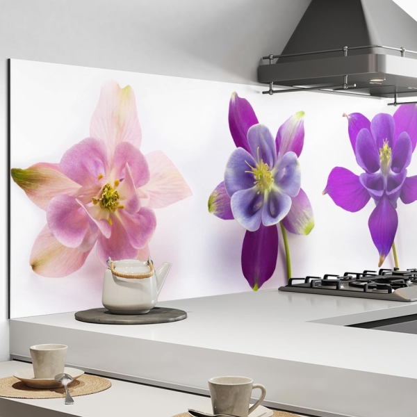 Küchenrückwand Aluverbund farbige Blumen Bild 1