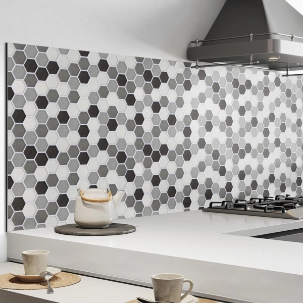 Küchenrückwand Aluverbund Hexagon Bild 2